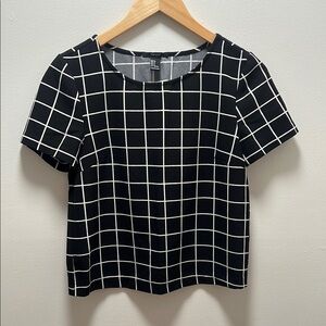Forever 21 Black & White Grid Blouse